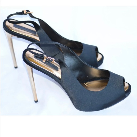 NWB BCBG PeepToe Sling Back High Heels10M Orig$195 - Picture 2 of 8